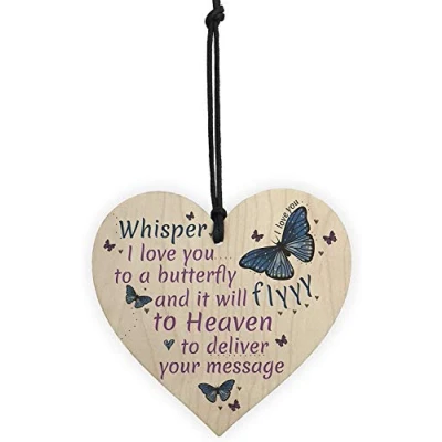 Image of RED OCEAN I Love You Memorial Bereavement Family Mum Dad Nan Grandad Hanging Plaque Miss Sign
