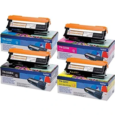 Image of Brother TN 325BK/TN 325C/TN 325M/TN 325Y Toner Cartridges, Black/Cyan/Magenta/Yellow, Multi Pack, High Yield, includes 4 x Genuine Supplies