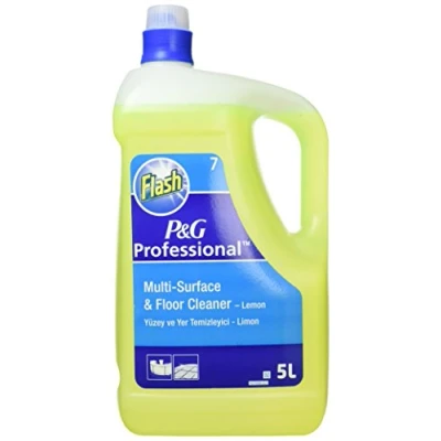 Image of Flash 845234 All Purpose Cleaner for Washable Surfaces 5 Litres Lemon Fragrance Ref VPGFLL5