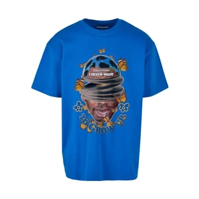 Image of Mister Tee Upscale Unisex T Shirt Grow Up Oversize Tee, 100% Cotton, Cobalt Blue, Xs