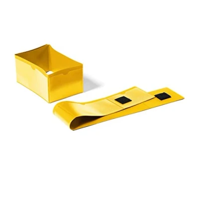 Image of Durable Pallet Label Foot Sleeve 145x75mm For Clearly Labelling Pallets in a Warehouse or Logistic Centre Pack of 50 pieces Yellow