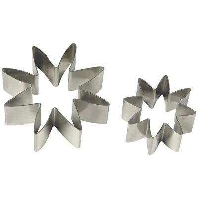 Image of PME Stainless Steel Daisy 8 Petal Cutters, Small Size, Set of 2