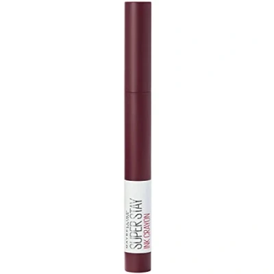 Image of Maybelline Lipstick, Superstay Matte Ink Crayon Longlasting Red Purple Lipstick with Precision Applicator 65 Settle For More