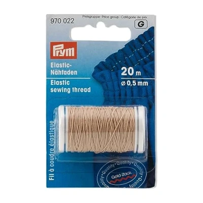 Image of Prym PRYM_970022 1 Elastic Sewing Thread 0.5 mm Sand