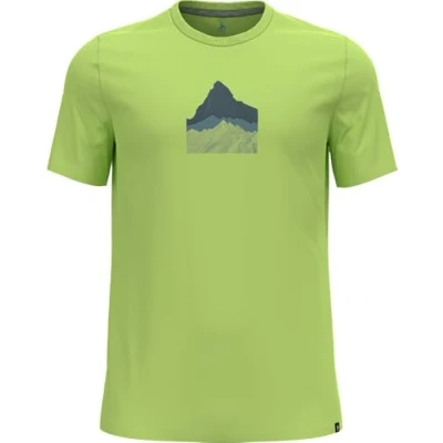 Image of ODLO Men&#039;s F Dry T Shirt with Mountain Motif, Hiking