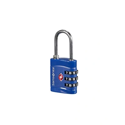 Image of Samsonite Global Travel Accessories Three Dial TSA Combilock, 7 cm, Blue (Midnight Blue)