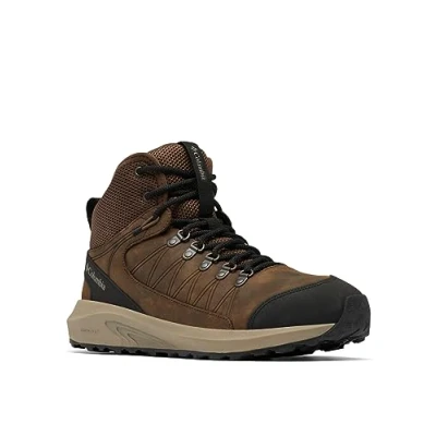 Image of Columbia TRAILSTORM CREST Mid Waterproof Men&#039;s Rise Trekking And Hiking Boots, Brown (Cordovan x Black), 8.5 UK