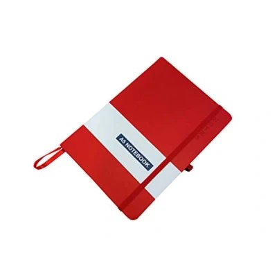 Image of A5 Notebook Hardback Ruled Notepad Notes Lined Journal Diary with Pen Holder Premium Quality Red