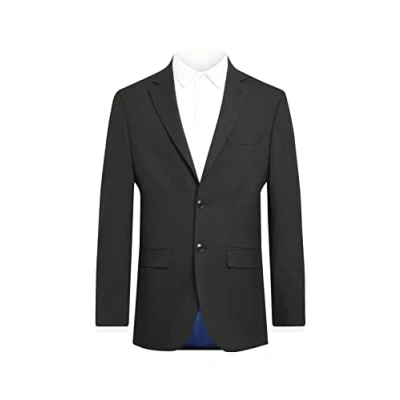Image of Dobell Mens Black Suit Jacket Regular Fit 2 Button 42R