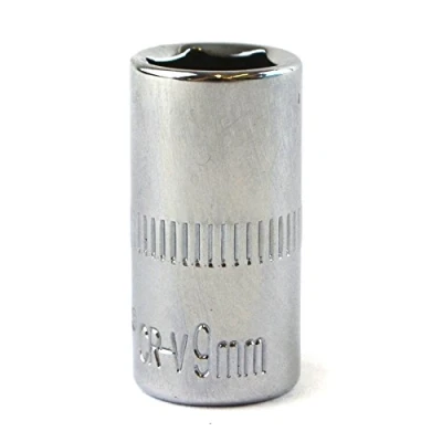 Image of 9mm 1/4&quot; Drive Shallow Metric Socket Single Hex / 6 Sided Bergen