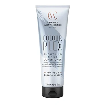 Image of Charles Worthington ColourPlex Smoothing Grey Conditioner, Toning for Hair, Purple Toner Women, Salon Conditioner 250 ml