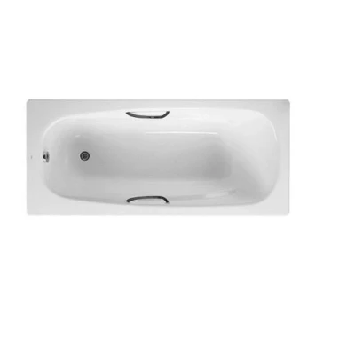 Image of Roca Carla Straight Eco Bath 2 Tap Holes 1700 X 700mm Excluding Legs And Grips