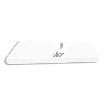 Image of Slice 10526 Utility Knife Replacement Blades With Rounded Tip Finger Friendly, Dual Edge Ceramic Safety For Slice’s Range of Retractable Knives 1 Inch Cutting Depth (Pack 3)