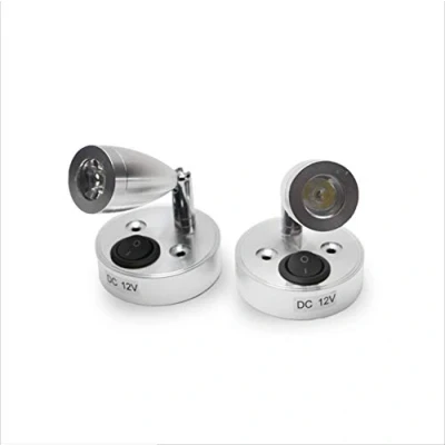 Image of READY 12V LED Spot Reading light switch Camper Van Caravan Boat Interior ON/OFF warm (SW 2)