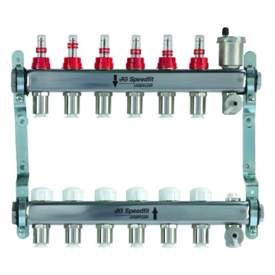 Image of JG Underfloor 2 Port UFH Manifold 15mm Connections JGUFHMAN2/2