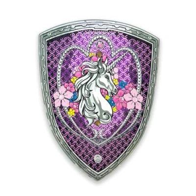 Image of Liontouch Unicorn Princess Shield For Girls Medieval Style Toy Pretend Play Toddlers With Flowers &amp; Gemstones Safe Durable Foam Accessory Royal Dress Up, Cosplay Costumes