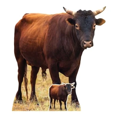 Image of Star Cutouts SC4436 Young Bull Farm Animal Cardboard Cut Out Height 100cm