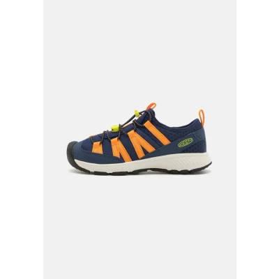 Image of Keen Motozoa Youth Unisex Hiking shoes for kids, Size: 6, Blue Imitation leather/ textile