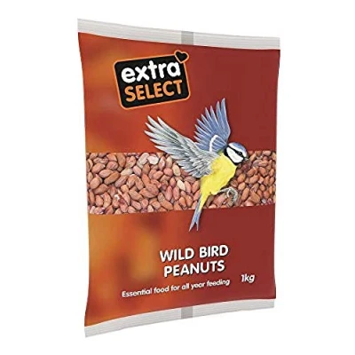 Image of Extra Select Wild Bird Peanuts: High Grade, Protein Rich, Year Round Food Peanuts Ideal for Winter Feed 1kg