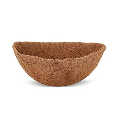 Image of æ— 2Pcs Coco Liner for planters, 14inch Half Round Replacement Plant Basket Liners Coconut Fiber Wall Hanging Baskets Garden Planter Flower Pot