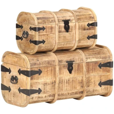 Image of vidaXL Storage Chests 2 Pieces Solid Mango Wood