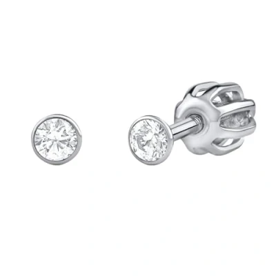 Image of SILVEGO SILVEGO706025W Women 925 Sterling Silver Earrings with Swarovski Zirconia 2,5 mm