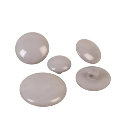 Image of Pack of 3 Classic Shank Grey Round Buttons Size 14mm