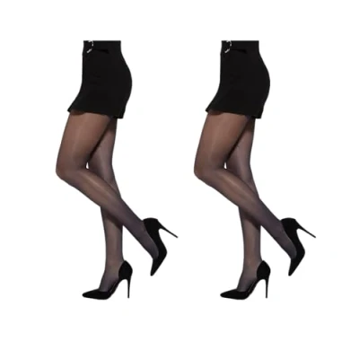 Image of MYCHICLEGS Women&#039;s Thin Voile Tights 20 DEN 16 Colours S, M, L, XL, Navy Blue Set 2, M