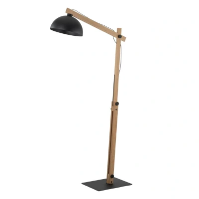 Image of Oslo Task Floor Lamp Pine, Black 1xE27