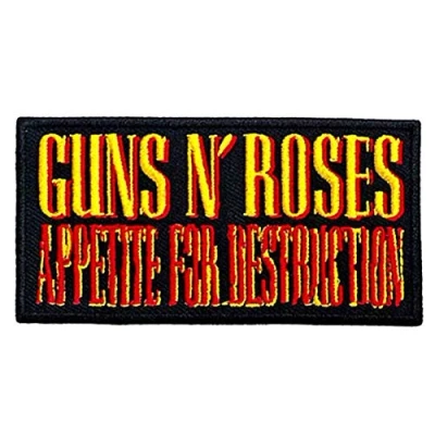 Image of Guns N Roses Patch Appetite For Destruction Band Logo Official Black One Size