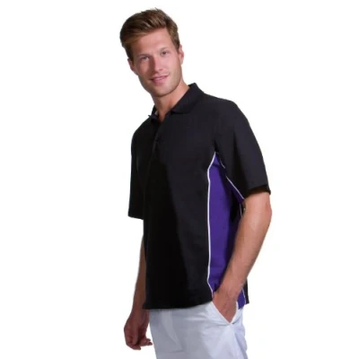 Image of Gamegear Track Pique Polo Shirt Black/Purple XXL