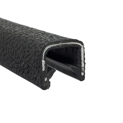 Image of Large black rubber car edge protective trim 16.9mm x 15.3mm