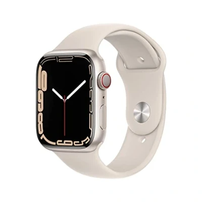Image of Apple Watch Series 7 (GPS + Cellular, 45MM) Starlight Aluminium Case with Sport Band (Renewed)