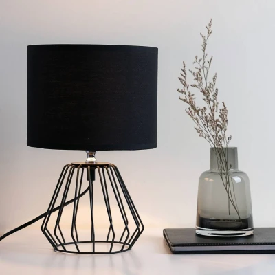 Image of Pauleen Shiny Diamond table lamp, cage base