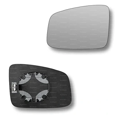 Image of Less4spares Replacement Wing Mirror Glass Left Compatible with Renault Espace 2010 2014 CLIP ON Passnager Near Side N/S Heated Convex
