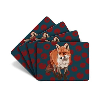 Image of Fox Set of 4 Table Mats Leslie Gerry Animal Gifts