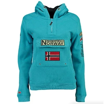 Image of Geographical Norway Men&#039;s Gymclass Sports Hoodie, Turquesa, S