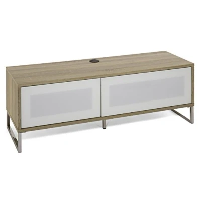Image of Alphason Helium Wall Mounting TV Cabinet Light Oak &amp; White