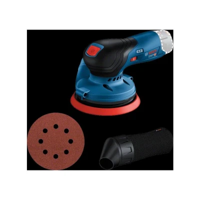 Image of Bosch Professional 12V System GEX 125 Cordless Random Orbit Sander (incl. Sanding disc (125 mm), 1x Paper, dust Bag, Without Rechargeable Batteries and Charger, in Carton)