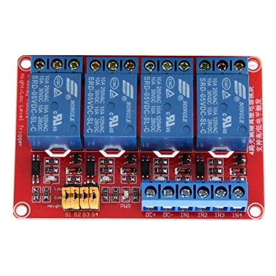 Image of 5V/12V/24V Relay module,4 Channel Optocoupler Module Board High &amp; Low Trigger (5V)