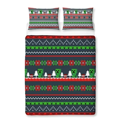 Image of Minecraft Double Duvet, Polyester, Multicoloured