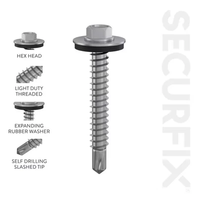 Image of Picardy Self Drilling Roofing Screws Pack 100 5.5 x 57mm PRS25