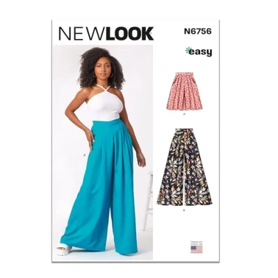 Image of NEW LOOK UN6756A Misses&#039; Shorts and Pants A (10 12 14 16 18 20 22)