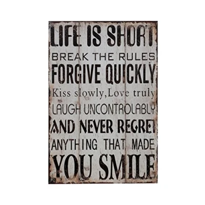 Image of Premier Housewares Life is Short Wall Plaque