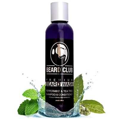 Image of Beard Club Shampoo &amp; Conditioner Peppermint Tea Tree Wash for Men Natural Organic Softener Care Softens Strengthens Hair