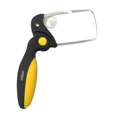 Image of Rolson Folding Handheld Magnifying Magnify Glass with Wide Angle LED Light