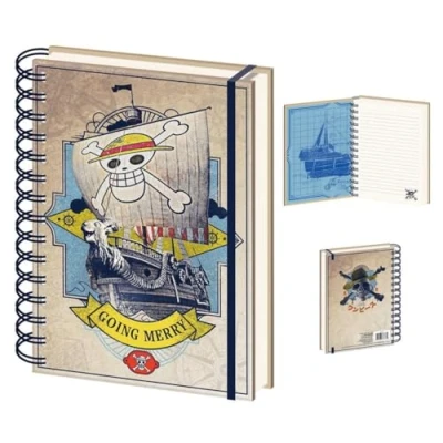 Image of One Piece Notebook (Live Action Going Merry Design) Wiro A5 Writing Book and Journal Official Merchandise