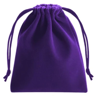 Image of GELIMY 10PCS Soft Coloful Velvet Pouches Bag Jewellery Packing Drawstring Wedding Party Gift 5 Sizes (15X20CM, PURPLE)