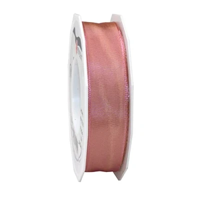 Image of Präsent Lyon Wired Taffeta Ribbon Blush 25 mm Width, m Length