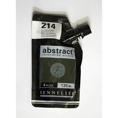 Image of Sennelier Abstract Innovative Acrylic Artist Paint Pouch 120ml (214 Burnt Green Earth)